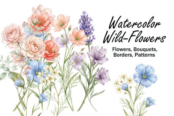 Download Watercolor Wildflower Clipart Collection - Wildflower Collection