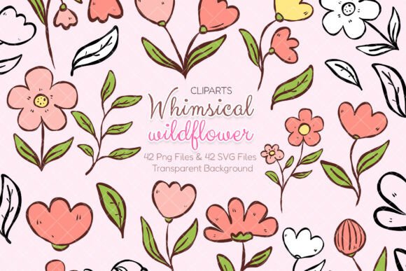 Download Whimsical Wildflower Clipart SVG - Wildflower Collection