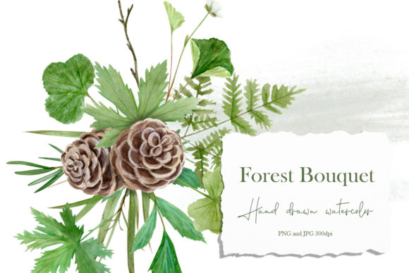 Download Watercolor Forest Wildflowers Bouquet - Wildflower Collection