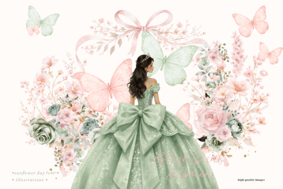 Download Sage Green Princess Wildflowers Clipart - Wildflower Collection