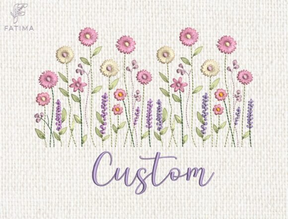 Download Personalized Wildflower Embroidery File - Premium Resources