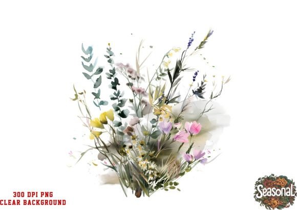Download Watercolor WildFlowers Clipart - Wildflower Collection