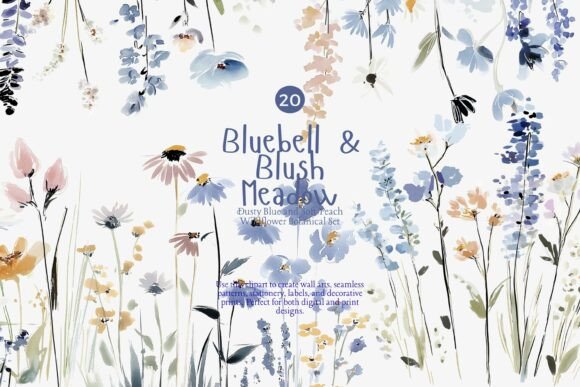 Download Bluebell Wildflower Watercolor Clipart - Premium Resources