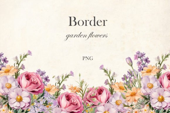 Download Watercolor Wildflowers Peonies Border - Wildflower Collection