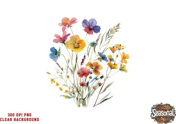 Download Watercolor Wildflower Clipart - Wildflower Collection