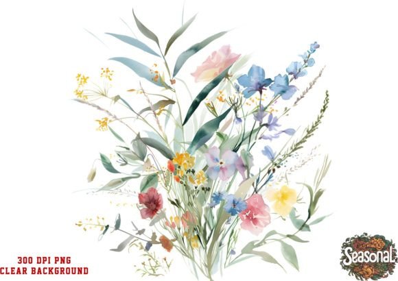 Download Vibrant Wildflower Clipart - Wildflower Collection